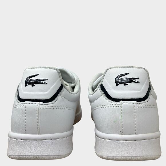 Lacoste Sneakers Mens 8.5 White Leather Low Top Casual Tennis Carnaby Pro Shoes - Picture 5 of 10